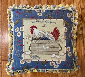 Beautiful Needlepoint Throw Pillow