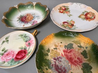 Pretty Collection Of Floral Platters