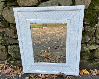 Vintage Rattan Mirror