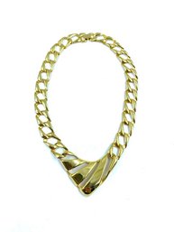 Vintage Chunky Triangular Goldtone Chain Necklace