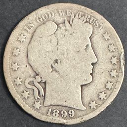 1899-S Barber Silver Half Dollar