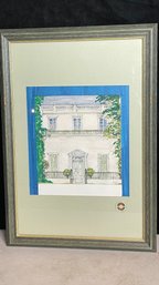 Original Signed Painting Of An Antique Southern House