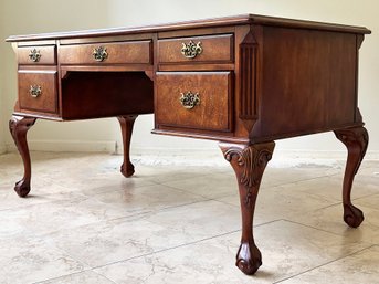 An Inlaid Burl Wood Writing Desk 'Vignettes,' By Thomasville