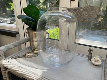 Crate And Barrel Clear Glass Vase