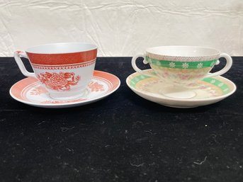 Spode Red Fitzhugh And Other Germany Cup & Saucer