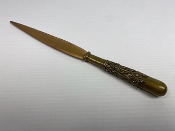 Bronzed Jeweled Letter Opener