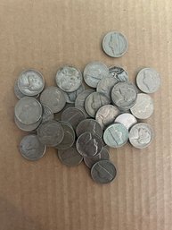 Lot Of 39 Jefferson Nickels Various Dates