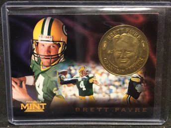 1996 Pinnacle Mint Collection Brett Favre Card With Coin - M