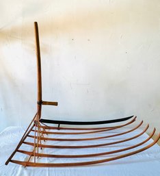 Very Large Primitive Grain Cradle Farm Scythe