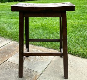 A Mahogany Saddle Stool