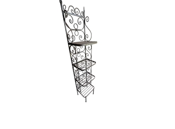 Vintage Tiered Wrought Iron Plant Stand