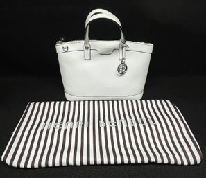 Henri Bendel West 57th Satchel In White With Dust Bag