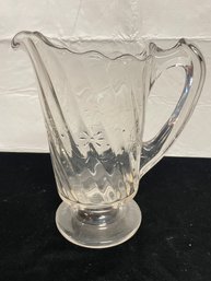 Antique Glass Pitcher