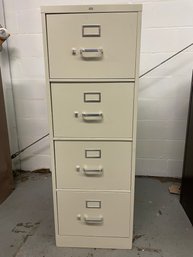 HON 4-drawer White File Cabinet