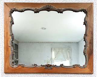 A Vintage French Provincial Carved Wood Mirror