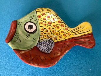 HANDPAINTED MADE IN ITALY FISH DISH
