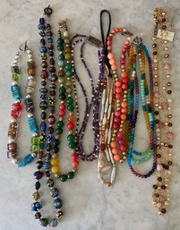 Eight Beaded Necklaces