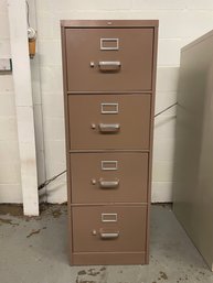 HON 4-drawer Brown File Cabinet