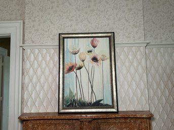 Large Floral Painting On Canvas
