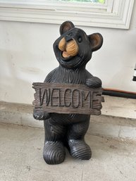 Outdoor 'Welcome' Bear Figure