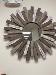 Nice Modern Mirror In Silver And Gray Tones