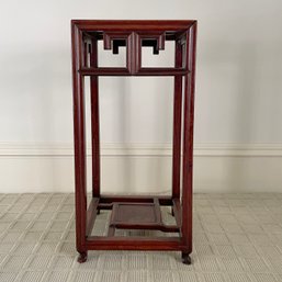 A Chinoiserie Vintage Mahogany Side Table