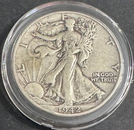 1942 Walking Liberty Silver Half Dollar