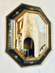 Octagonal Hand Painted Country Style Beveled Mirror