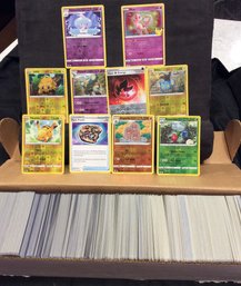 Box With Hundreds Of Assorted Pokemon Cards - M