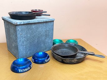 A Vintage Milk Box And More Mixed Metals - Cast Iron Pots And More!