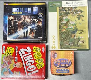 Tabletop Games Lot 2 With Dr Who Zinga And Family Feud