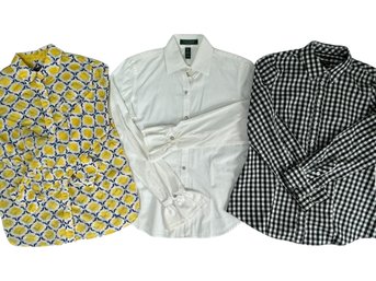 Smashing Trio Of Button Down Shirts  (Talbots Petites & Ralph Lauren)