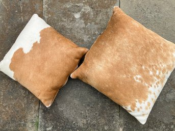 A Pair Of Luxe Cowhide Pillows