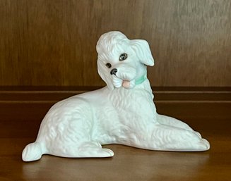 Boehm Porcelain White Poodle Dog Figurine - 5' Long