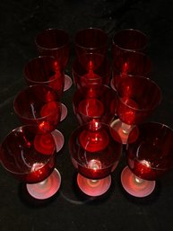 Home For The Holidays Red Stemmed Glasses