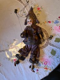 Antique 1880s-90s Hand Made Folk Art Marionette String Puppet Working - COOL FACTOR HIGH