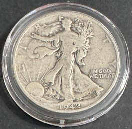 1942-D Walking Liberty Silver Half Dollar