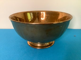 COPPER FINISHED POTTERY BOWL