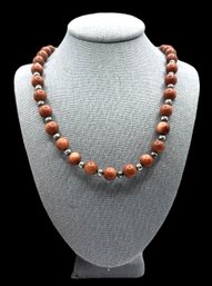 Beautiful Gold Sandstone Beaded Necklace