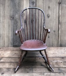 Antique Primitive Windsor Rocking Chair