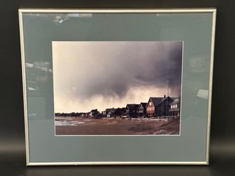 Framed Art Photo, Storm Clouds At The Shore