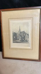 Antique Print Of Essinglen, Germany