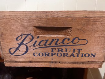 Bianco Fruit Corporation Vintage Wooden Grape / Fruit Crate