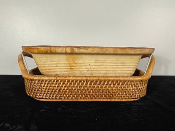 The Pampered Chef Family Heritage Collection Dish And Basket Set