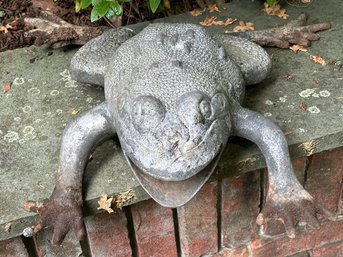 A Cast Iron Garden Frog