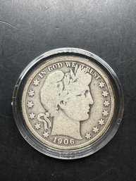 1906 Barber Silver Half Dollar