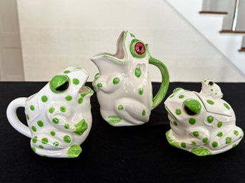 Ceramic Frog Trio - Schmid Design Folio