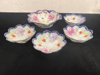 Lot Of Vintage Floral Bowls