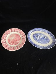 Red And White/blue And White Dishes