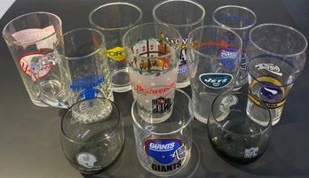 Lot Of Sports Barware Glasses